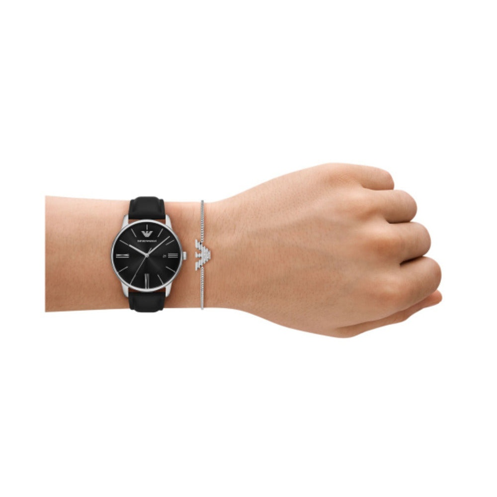 Men Minimalist Black 39mm Watch