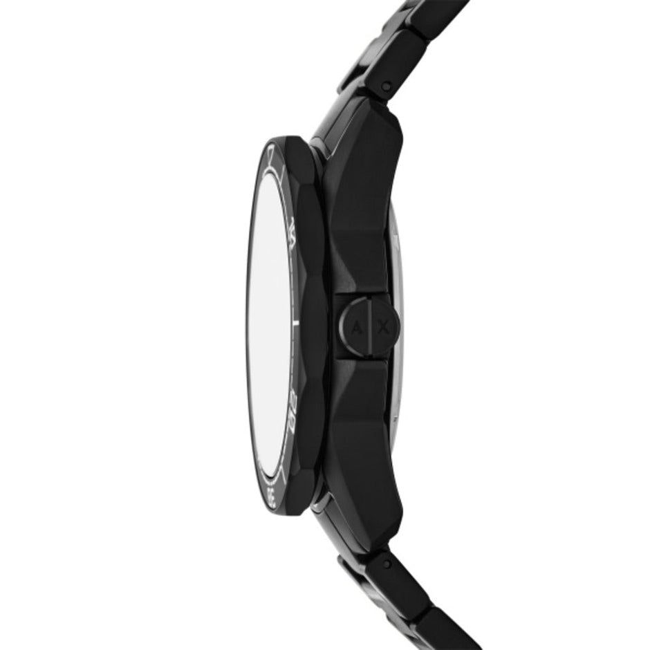 Men Black 44mm Watch