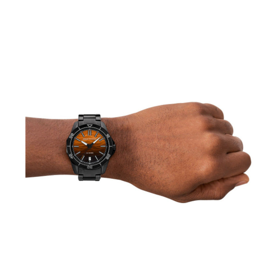 Men Black 44mm Watch