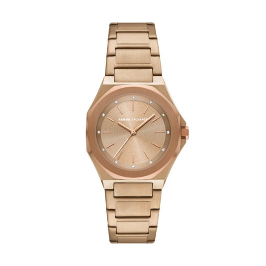 Women Beige Gold 34mm Watch