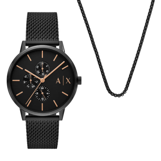 Men Black 42mm Watch