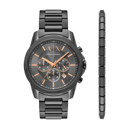 Men Banks Gunmetal Watch Set