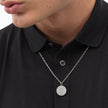 Men Double B Coin Necklace