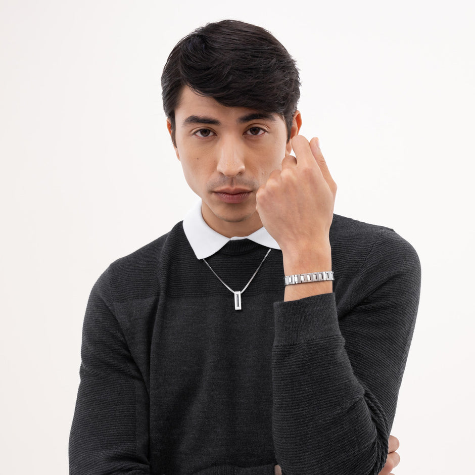 Men Candor Silver Bracelet