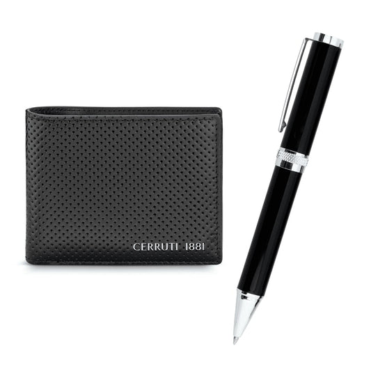 Black Wallet and Pen