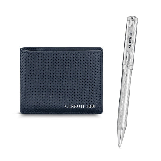 Blue Wallet and Pen
