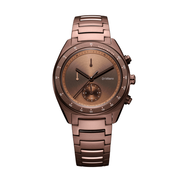 Men Cronografo Brown Watch