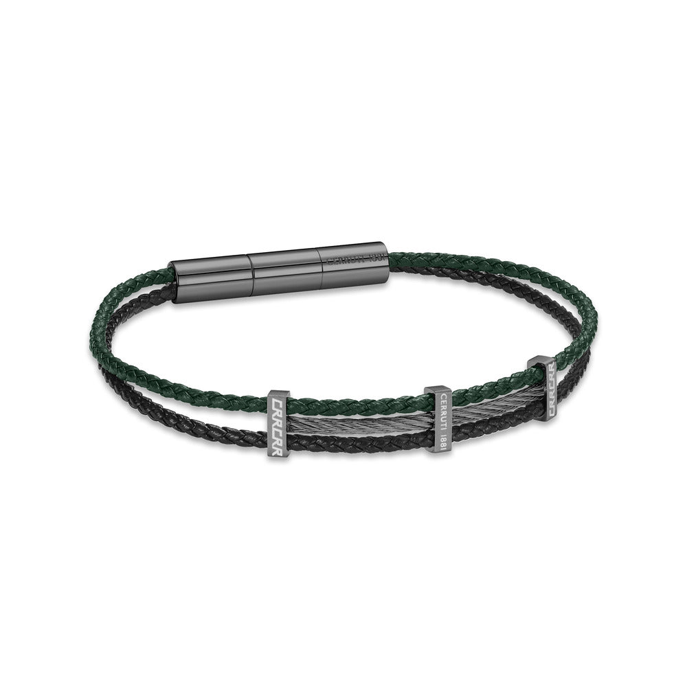 Men Vittorio Black / Olive Bracelet