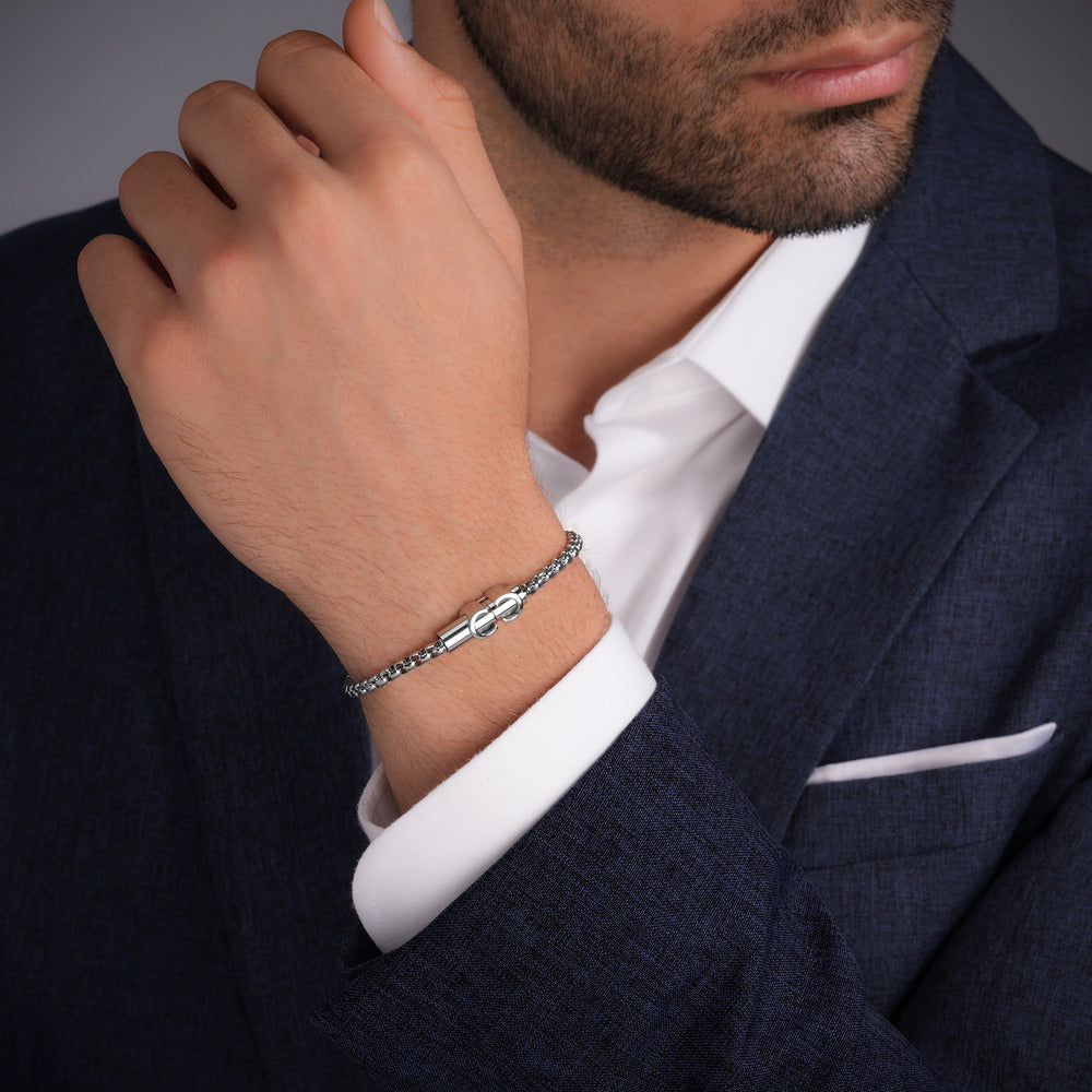 Men Carlo Silver Bracelet
