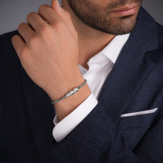 Men Carlo Silver Bracelet