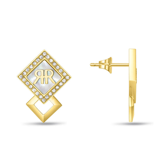 Women Diamante Gold Earring