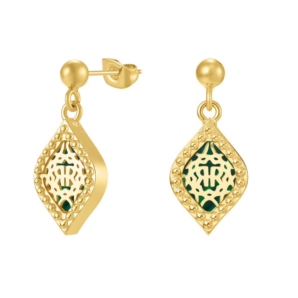 Men Esmeralda Gold Earring