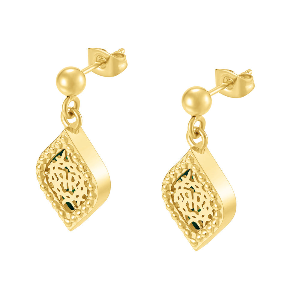 Men Esmeralda Gold Earring