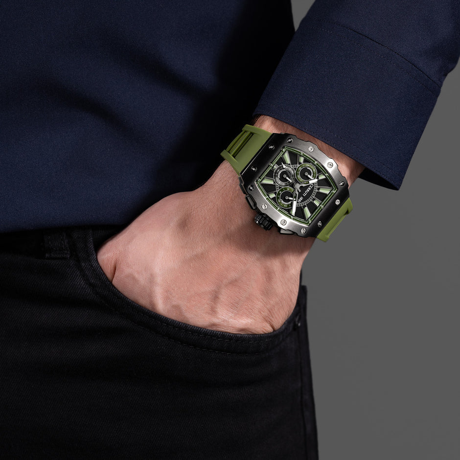Men Gubbio Green Watch