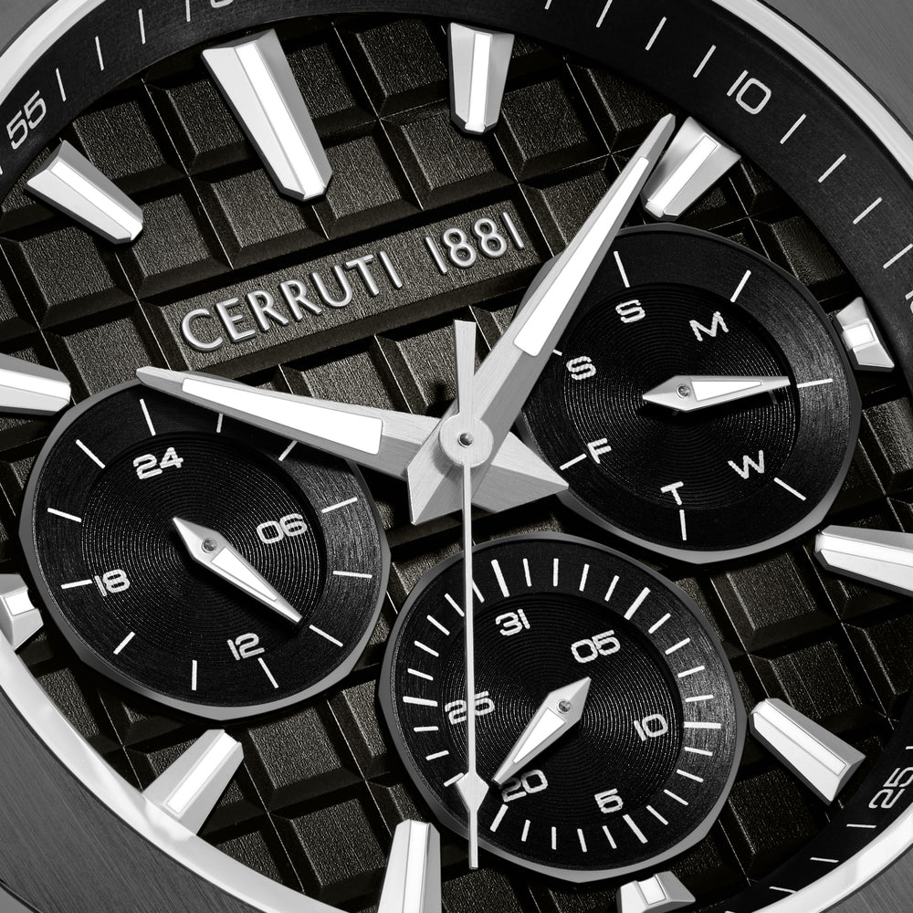 Men Razzuolo Gun Metal Plated  Gun 45.5X54Mm Watch