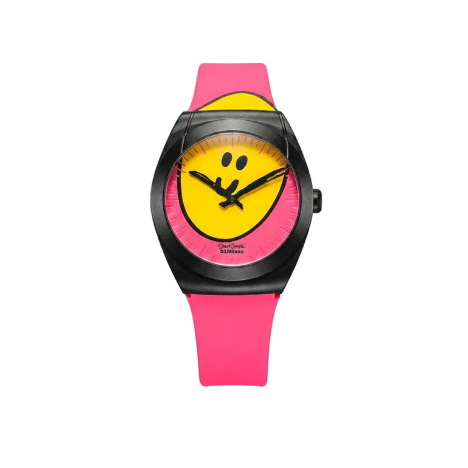 Men Canva Pink Watch