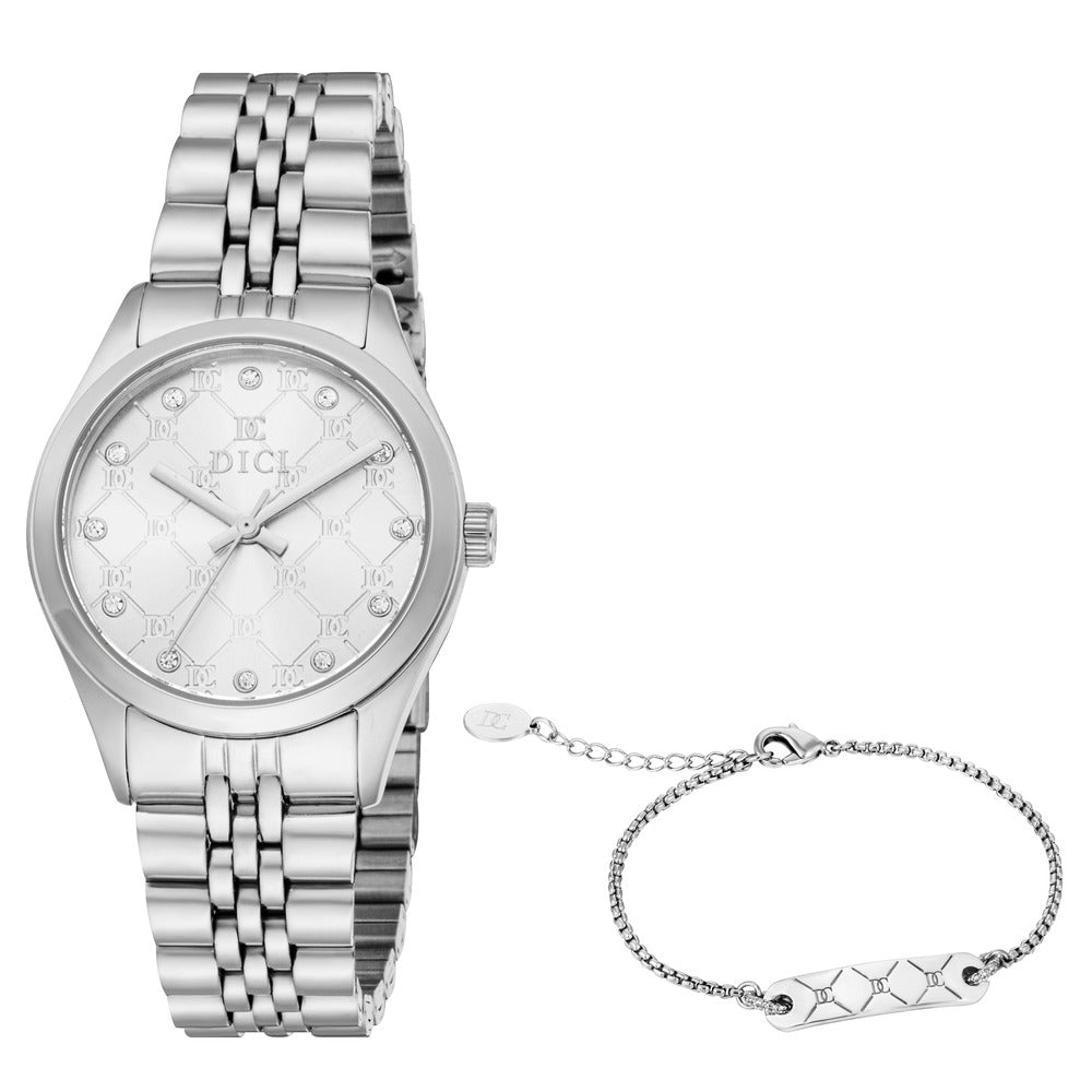 Women Set Silver 25mm Watch