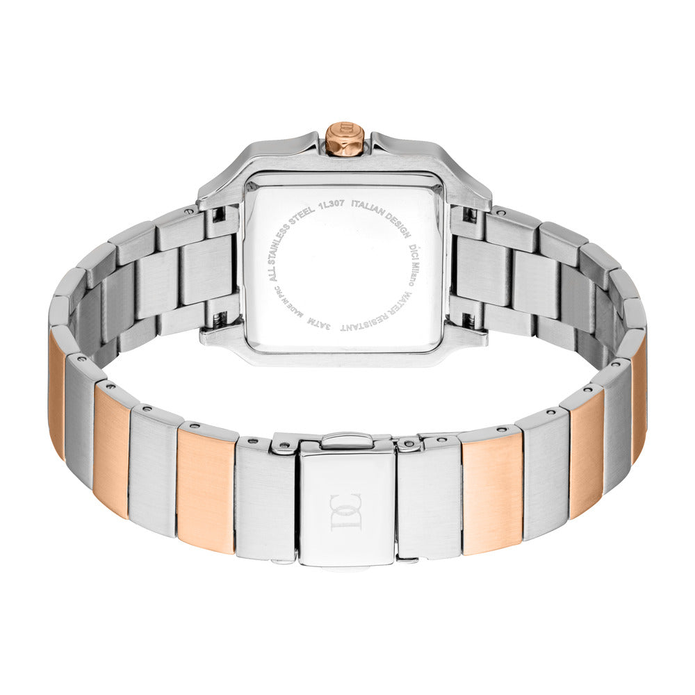 Women Glam Silver/Rose Gold Watch