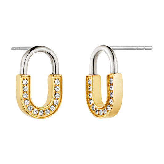 Women Lucchetto Two Tone Earring