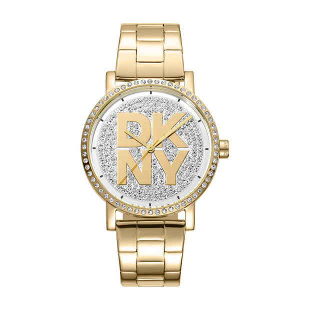 Women Soho Logo Gold Watch