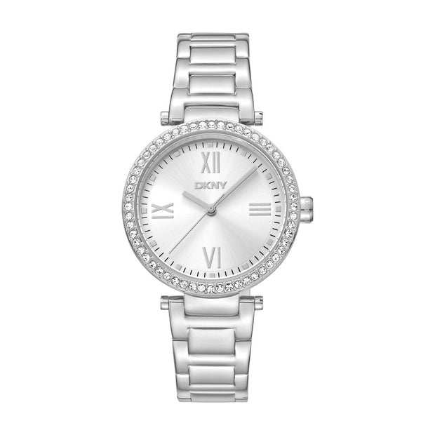 Women Evening Silver Watch