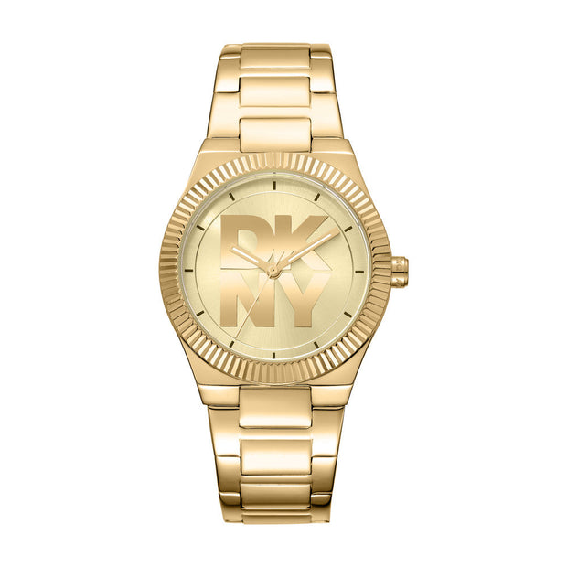 Women Logo Golden Watch