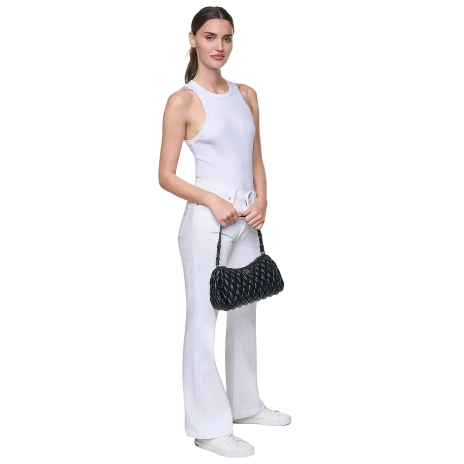 Women Remy Top Zip Shoulder Bag
