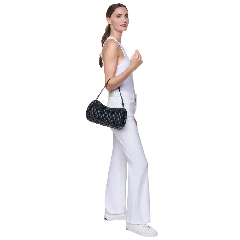 Women Remy Top Zip Shoulder Bag