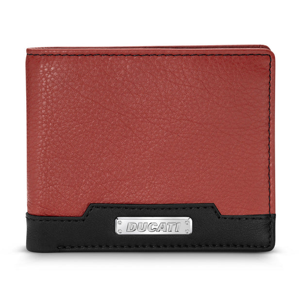 Men Lucca Black/Red Wallet