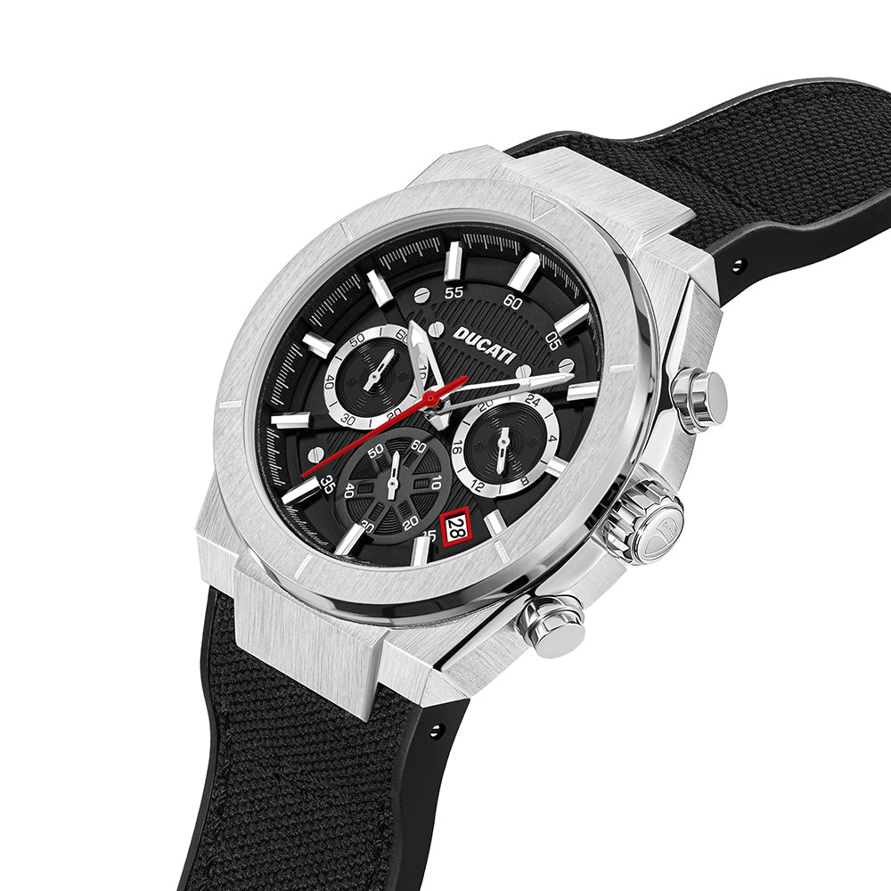 Ducati Dt004 Black Dial Ss Case Black Strap