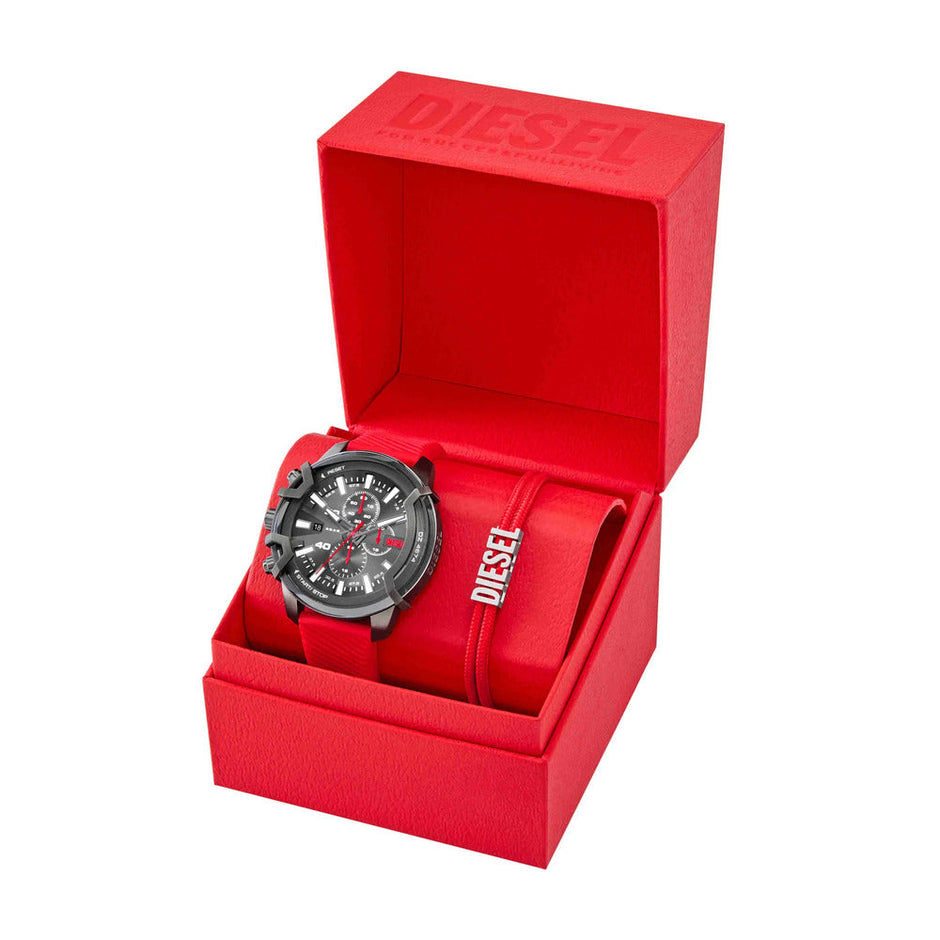 Men Griffed Red 48mm Watch