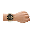 Men Spiked Gold 49mm Watch