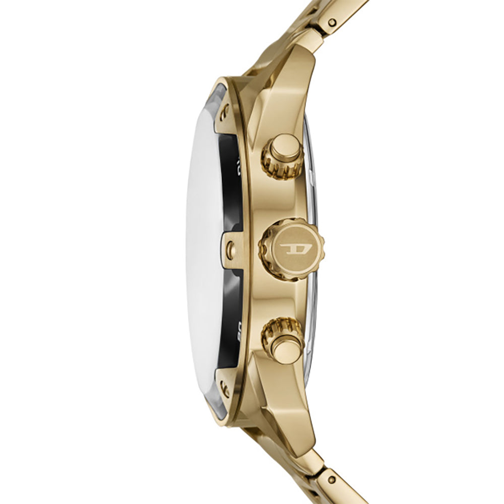 Men Spiked Gold 49mm Watch