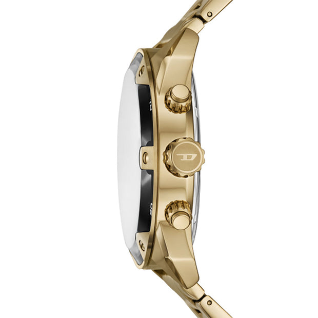 Men Spiked Gold 49mm Watch