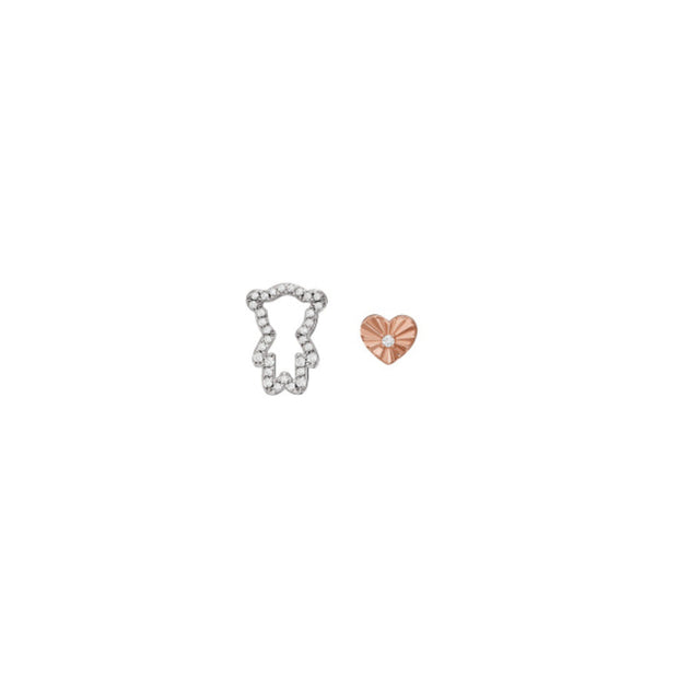 Women Sentimental Two Tone Earrings