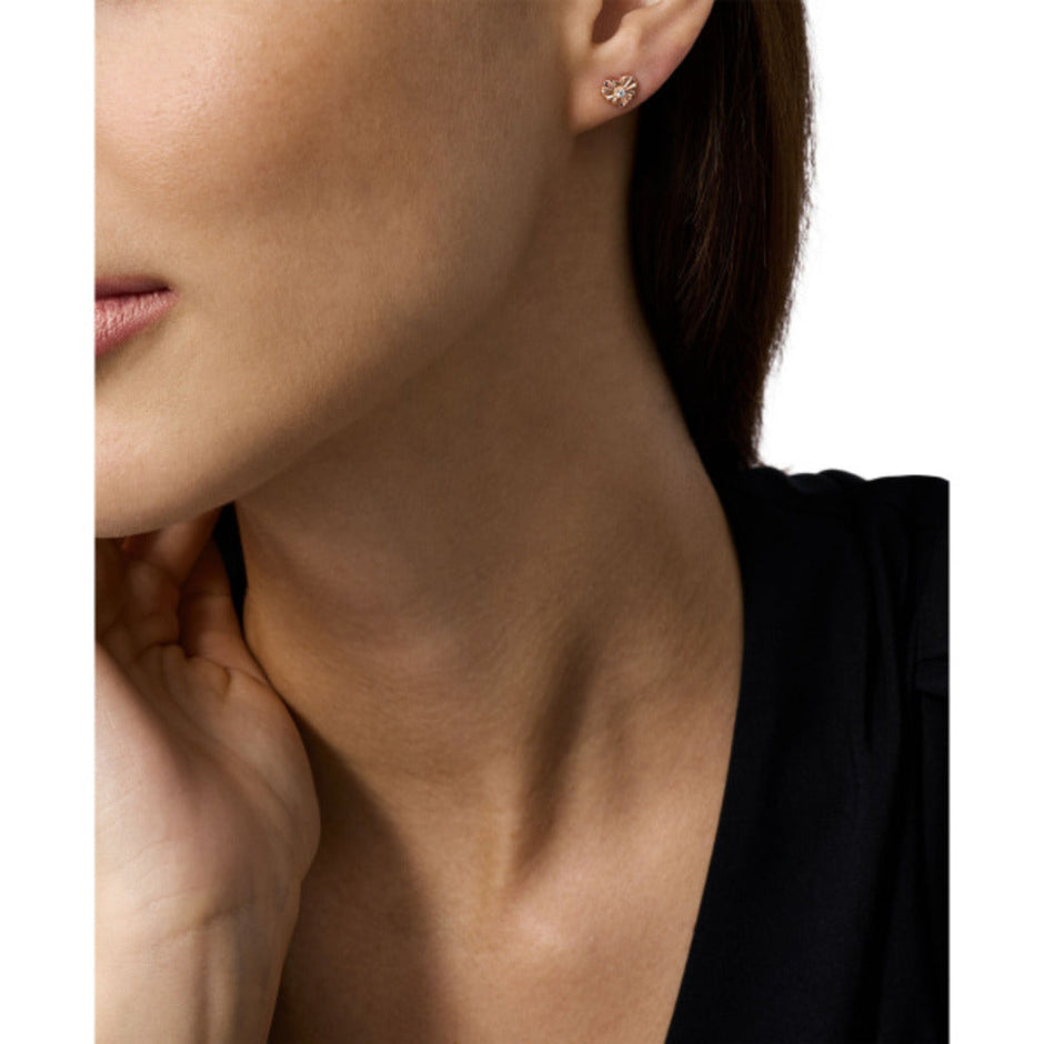 Women Sentimental Two Tone Earrings