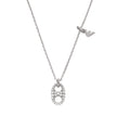 Women Eagle Logo Silver Necklace