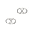 Women Eagle Logo Silver Earrings