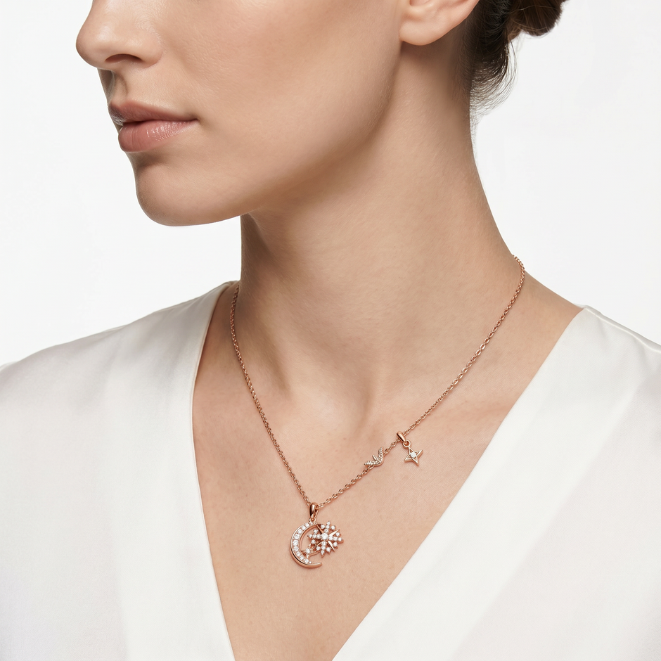 Women Rose Gold Necklace