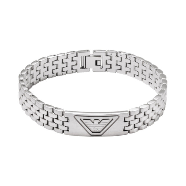 Men Eagle Logo Silver Bracelet
