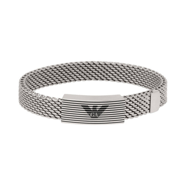 Men Eagle Logo Silver Bracelet
