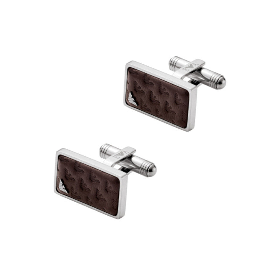 Men Eagle Logo Black Cufflinks