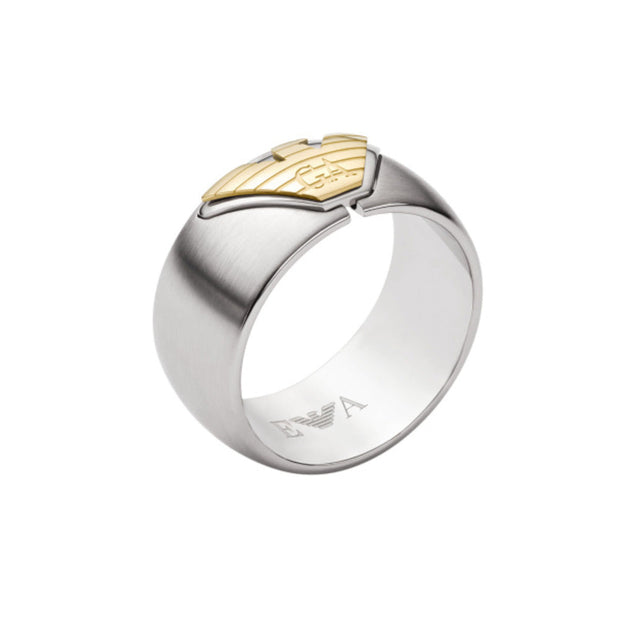 Men Eagle Logo Silver Ring