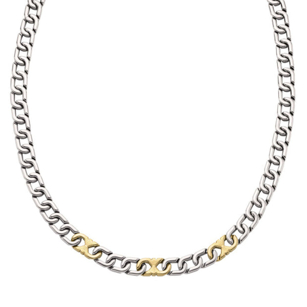 Men Eagle Logo Silver Necklace