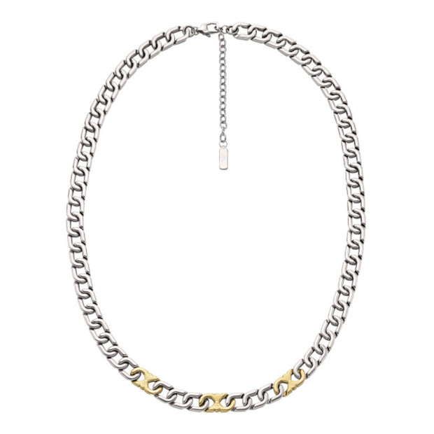 Men Eagle Logo Silver Necklace