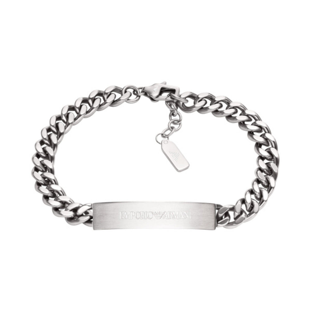 Men Eagle Logo Silver Bracelet