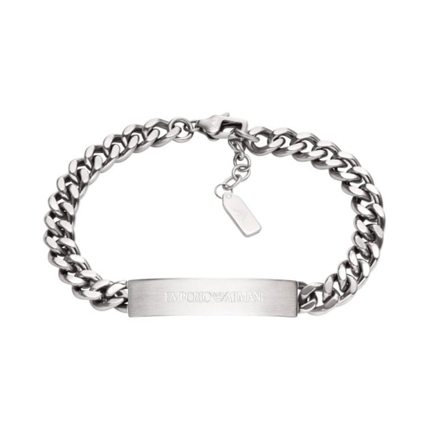 Men Eagle Logo Silver Bracelet