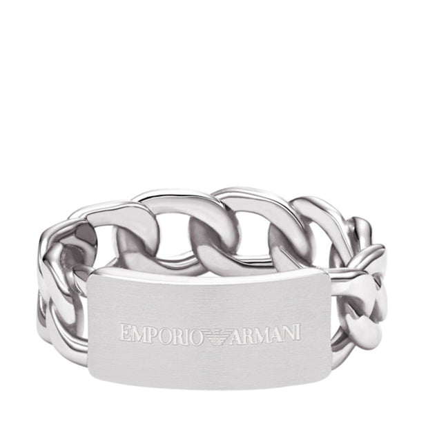 Men Eagle Logo Silver Ring