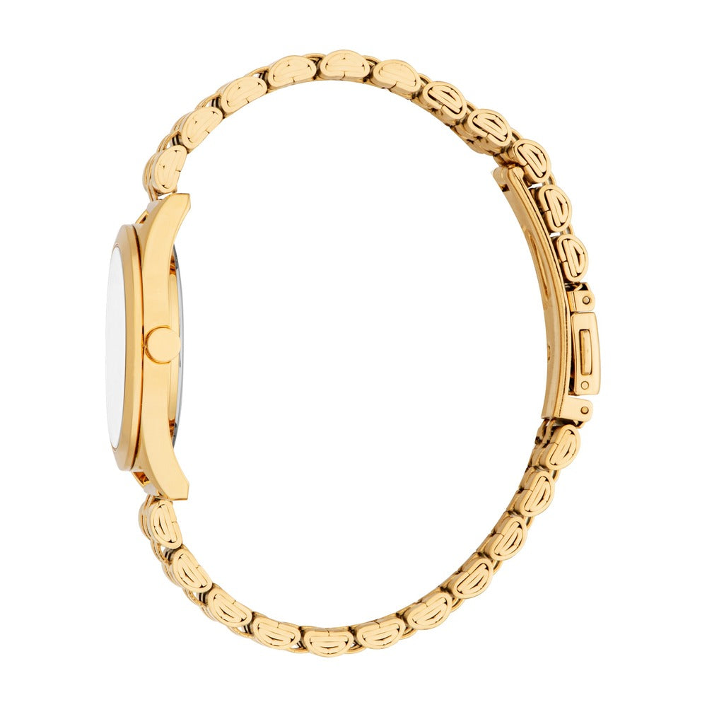 Women Pointy Look Gold 30mm Watch