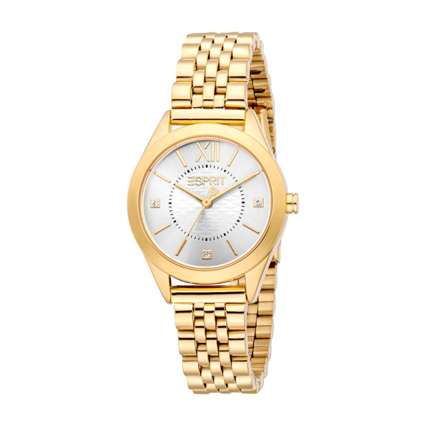 Women Pointy Look Gold 30mm Watch